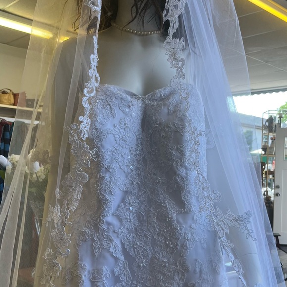 WEDDING DRESS BY DAVID’S - Picture 4 of 9